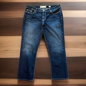 BKE Buckle Payton Women's Size 33 Short Petite 28 inseam Stretch Dark Wash